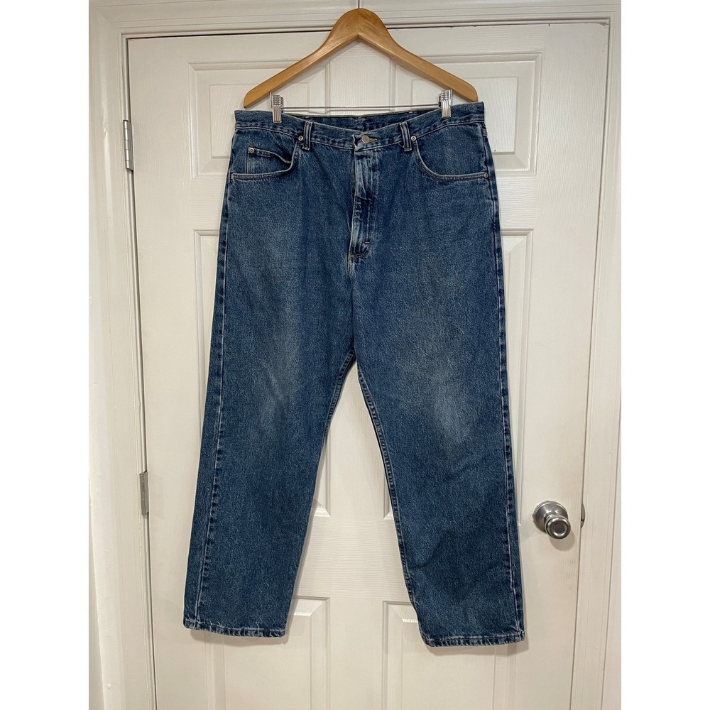 Vintage‎ 90s Wrangler Authentic Jeans Relaxed Fit Denim Blue Mens Size 38x30